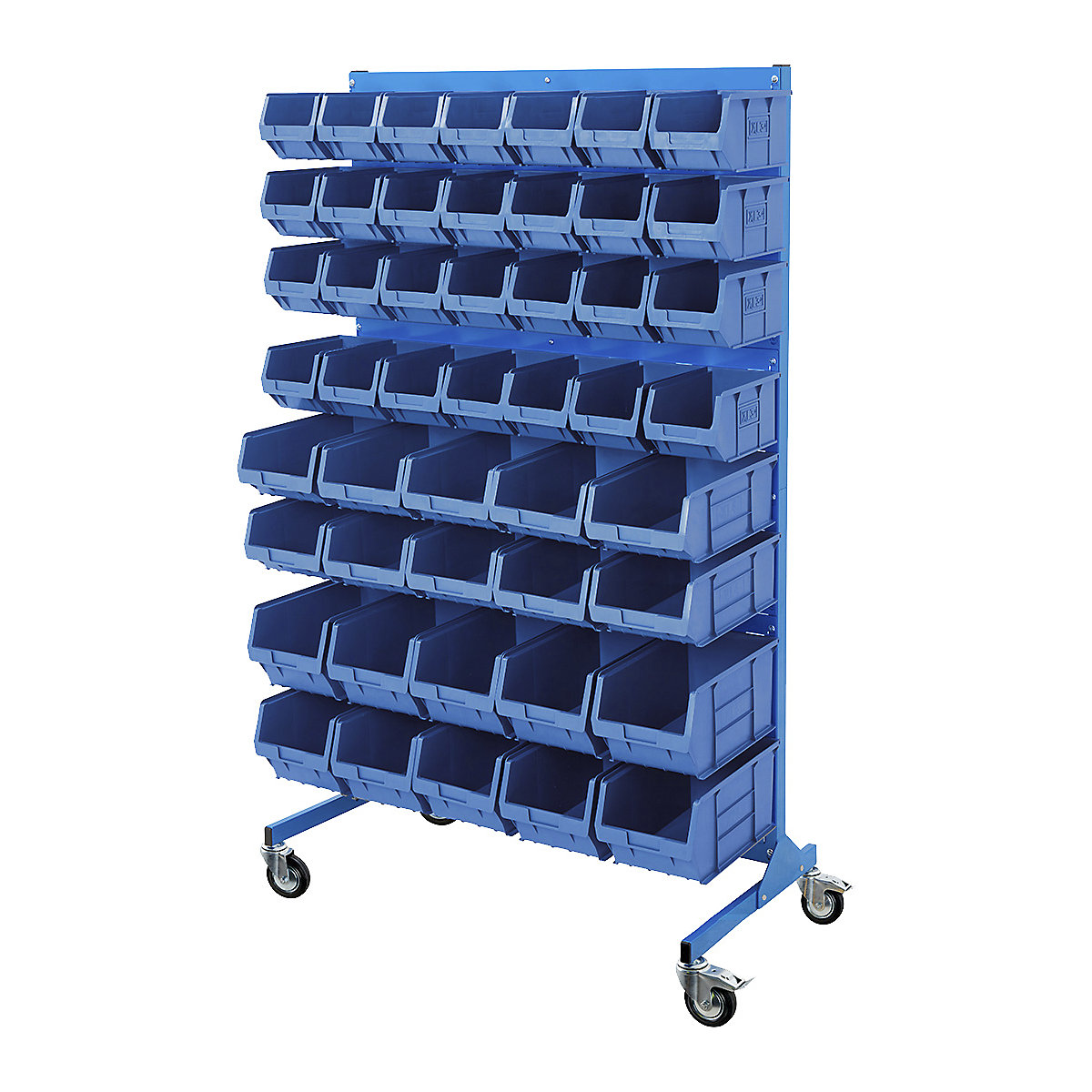 BiGDUG Louvre Panel Bin Station with Plastic Parts Bins | Mobile & Static