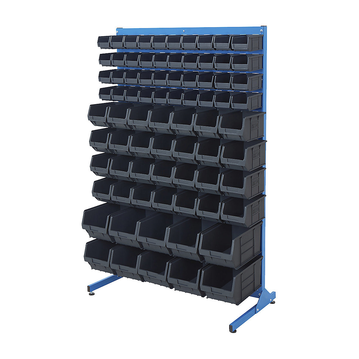 BiGDUG Louvre Panel Bin Station with Plastic Parts Bins | Mobile & Static