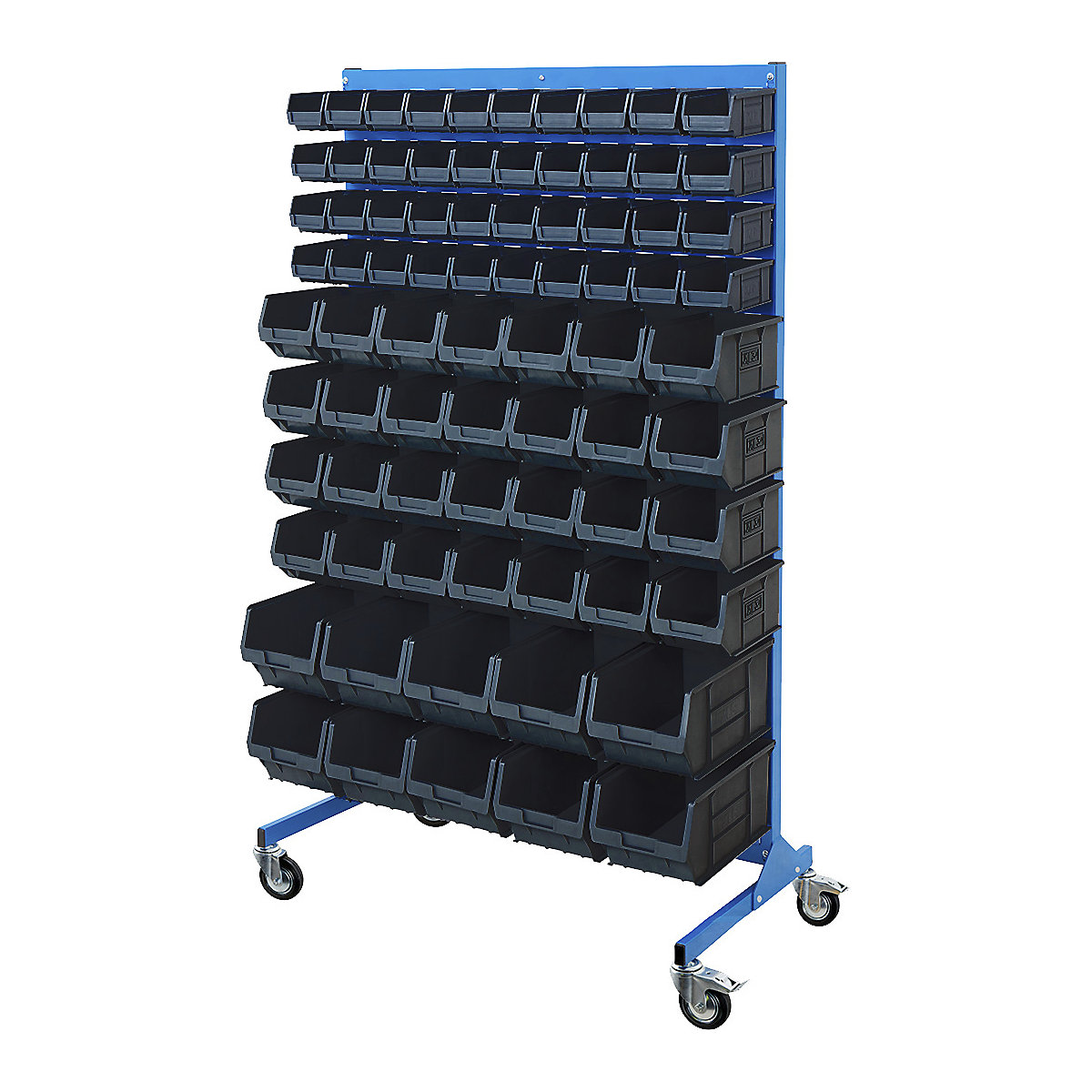 BiGDUG Louvre Panel Bin Station with Plastic Parts Bins | Mobile & Static