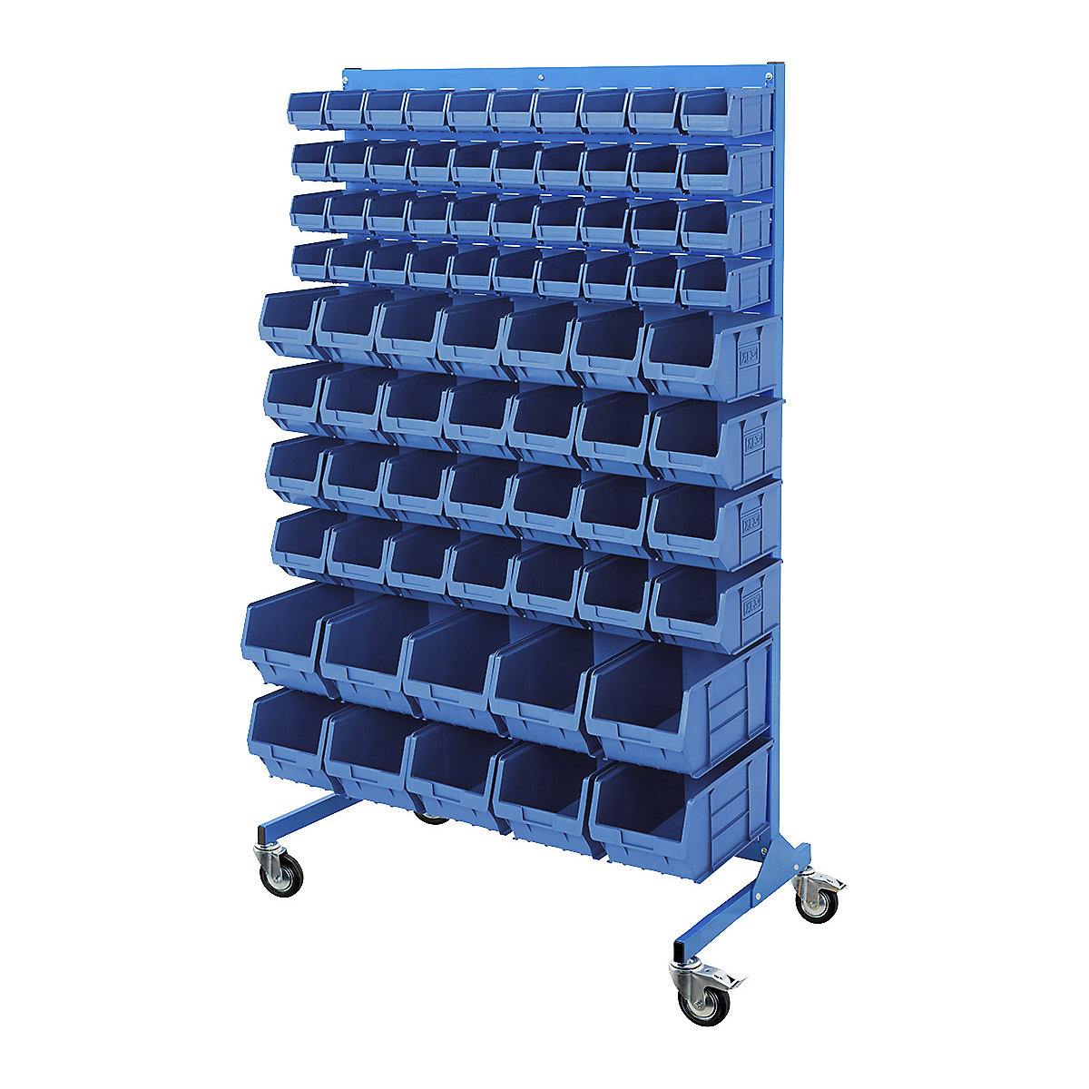 BiGDUG Louvre Panel Bin Station with Plastic Parts Bins | Mobile & Static