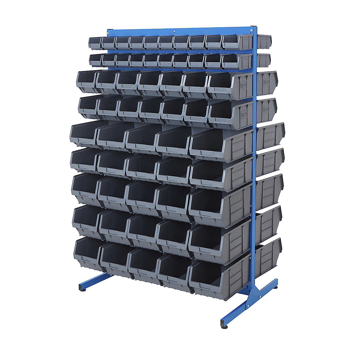 BiGDUG Louvre Panel Bin Station with Plastic Parts Bins - 1570mm High