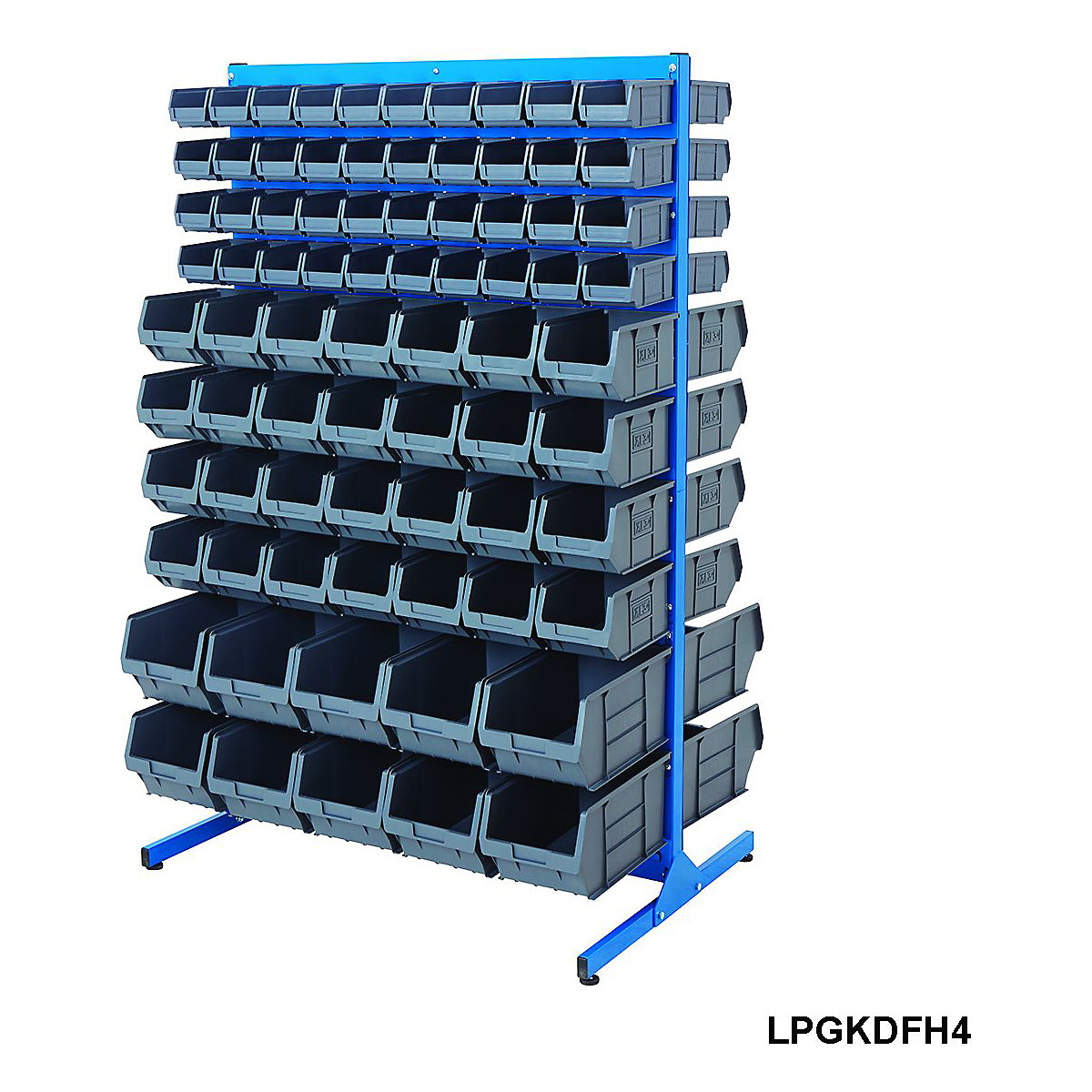 BiGDUG Louvre Panel Bin Station with Plastic Parts Bins - 1570mm High (Product illustration 10)-9