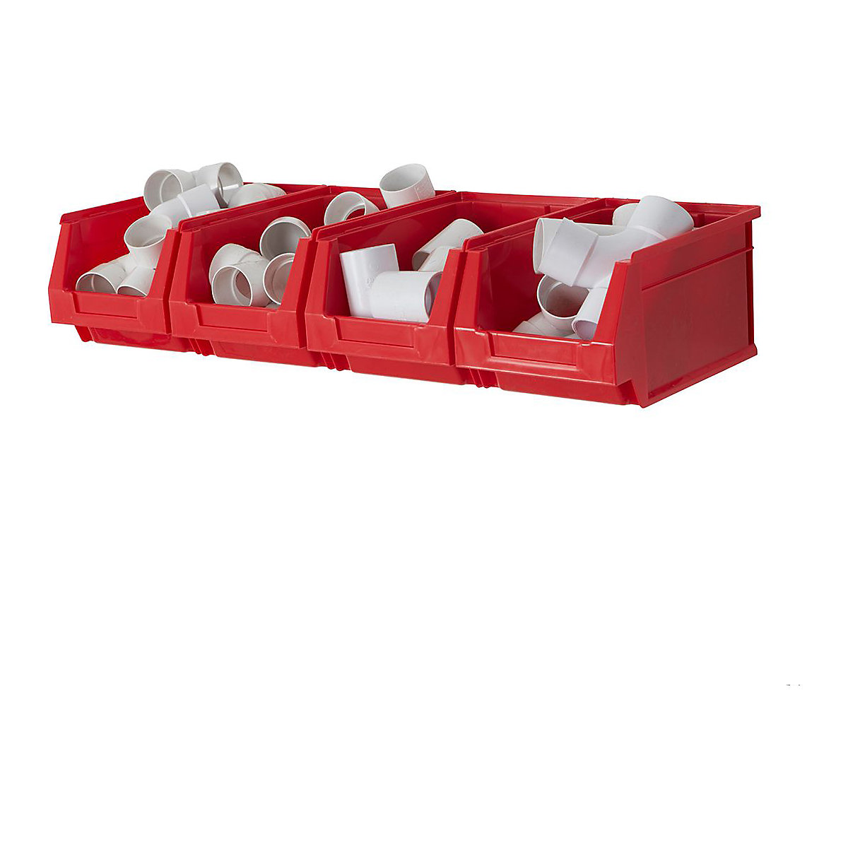 BiGDUG Wall Mounted Plastic Parts Bin Rail Kits
