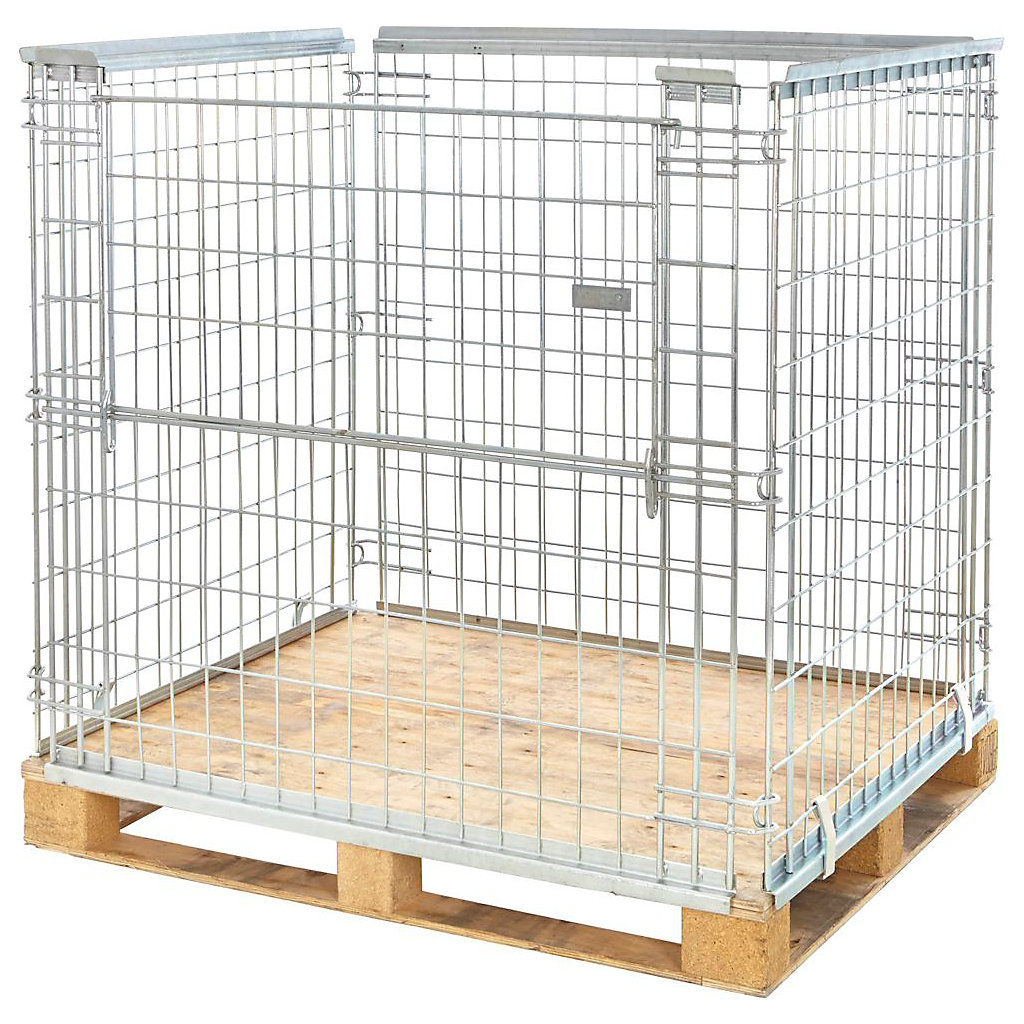 Stackable Pallet Cages With Drop Down Gate | Storage Boxes & Containers ...