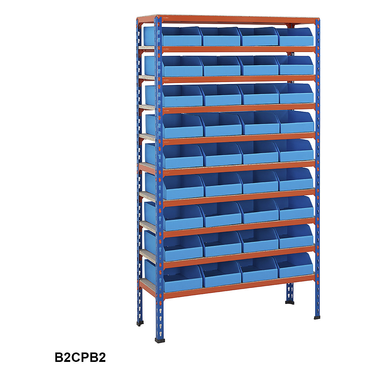 BiG200 Blue & Orange Shelving With Correx Plastic Bins Kits (Product illustration 4)-3