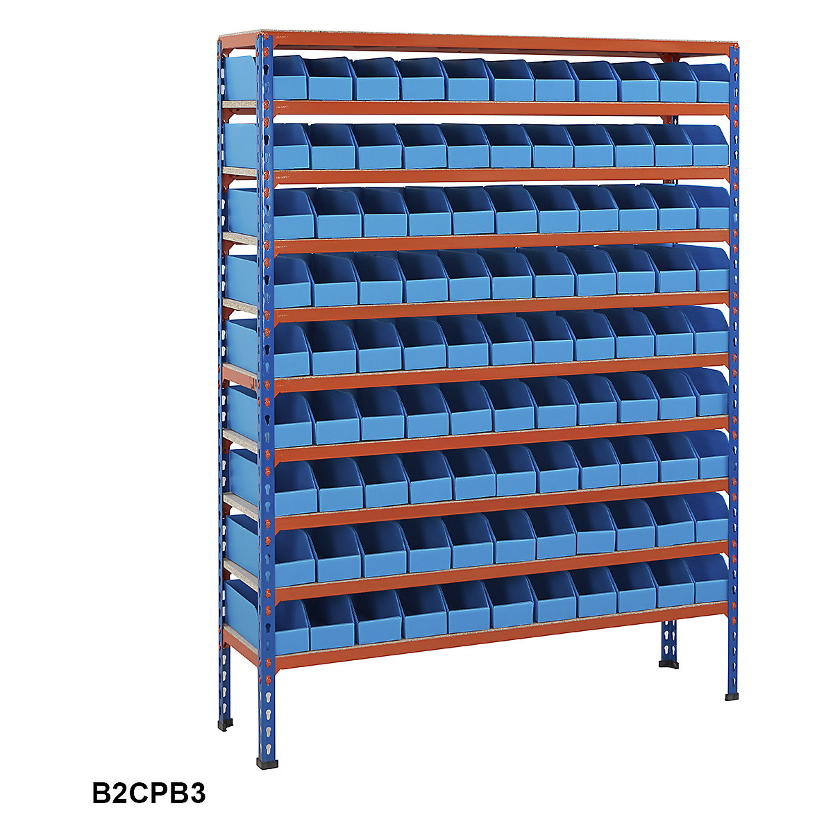 BiG200 Blue & Orange Shelving With Correx Plastic Bins Kits (Product illustration 5)-4