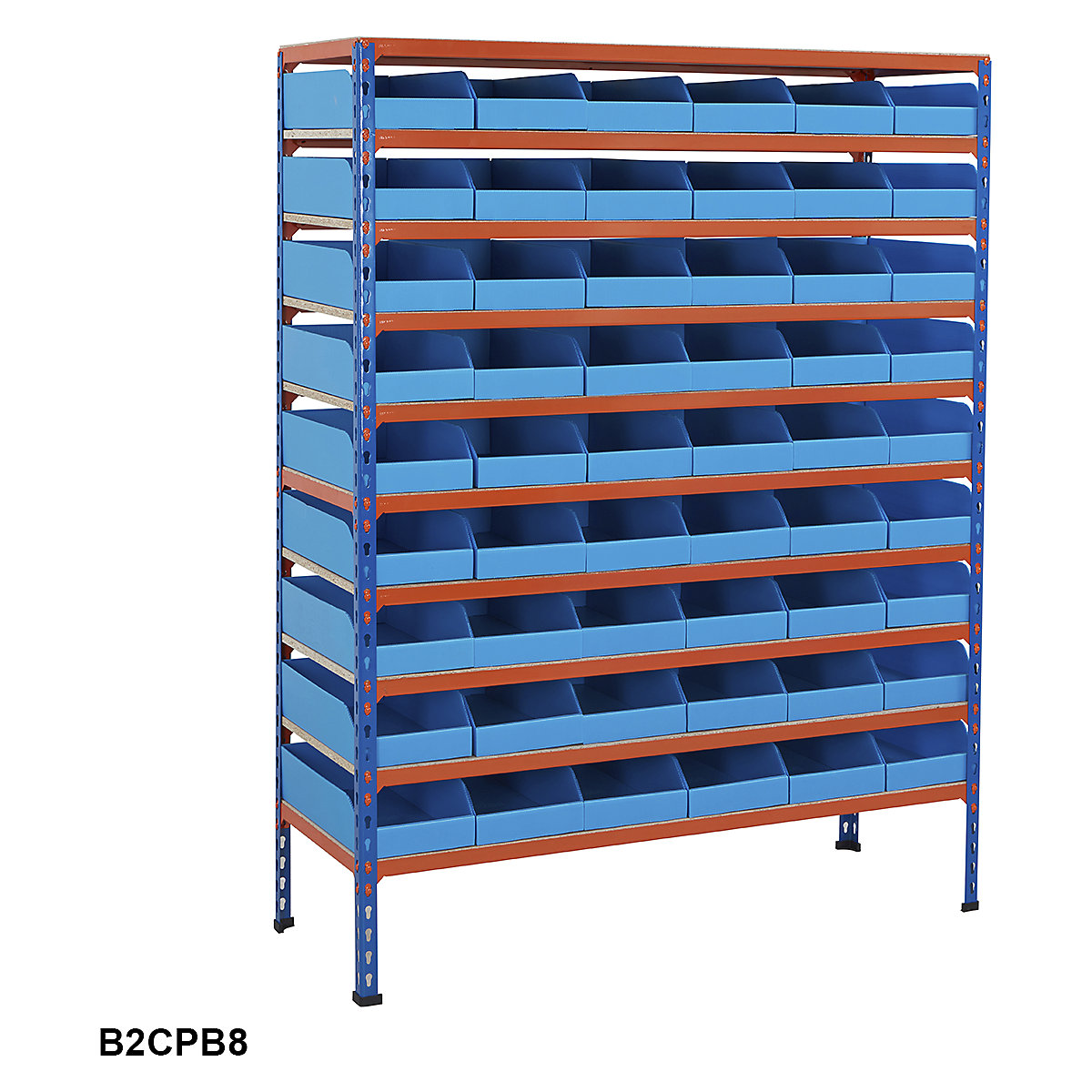 BiG200 Blue & Orange Shelving With Correx Plastic Bins Kits (Product illustration 10)-9