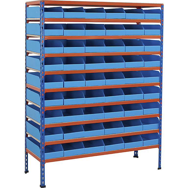 BiG200 Blue & Orange Shelving With Correx Plastic Bins Kits | Storage ...