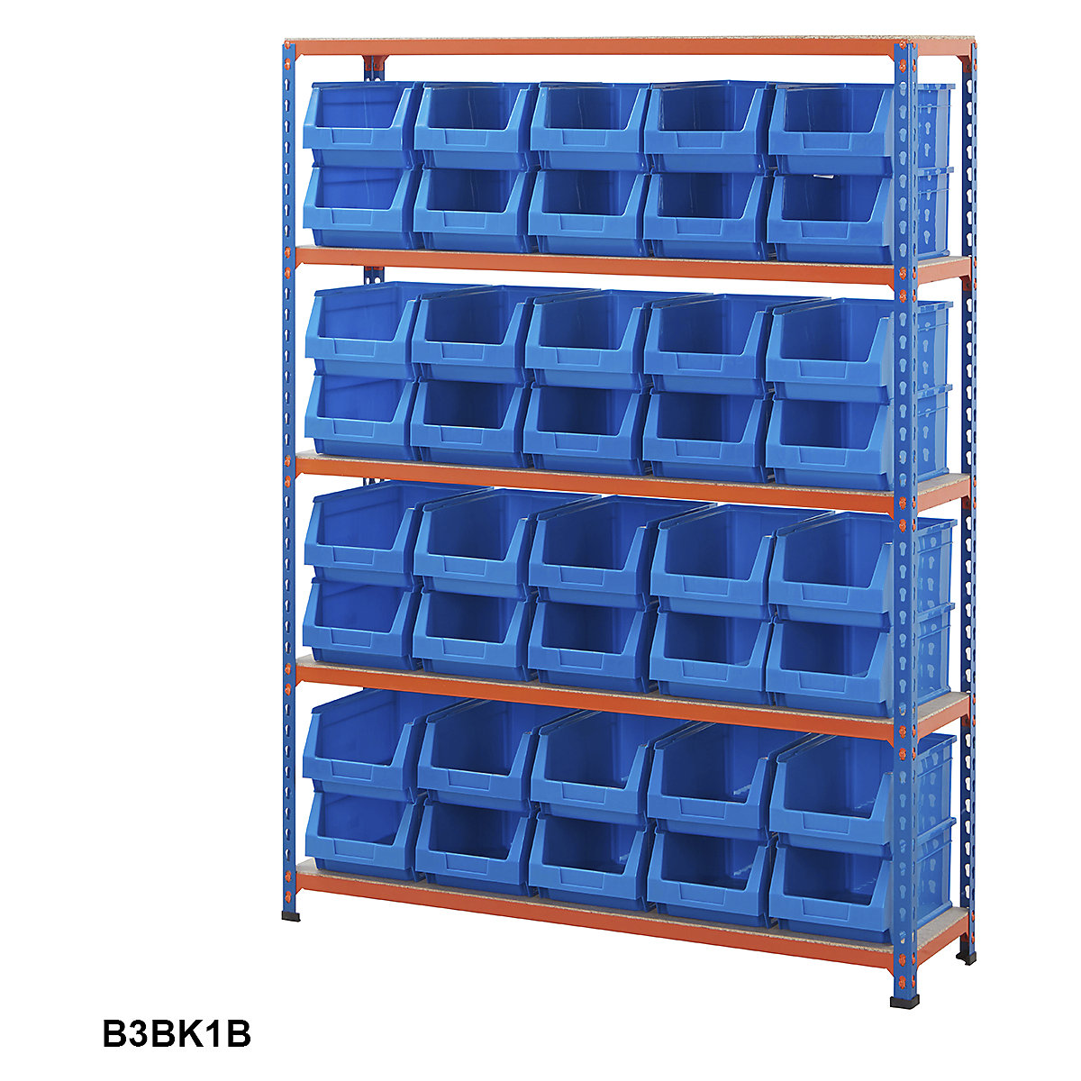 BiG200 Blue & Orange Shelving With Plastic Bins Kits (Product illustration 3)-2