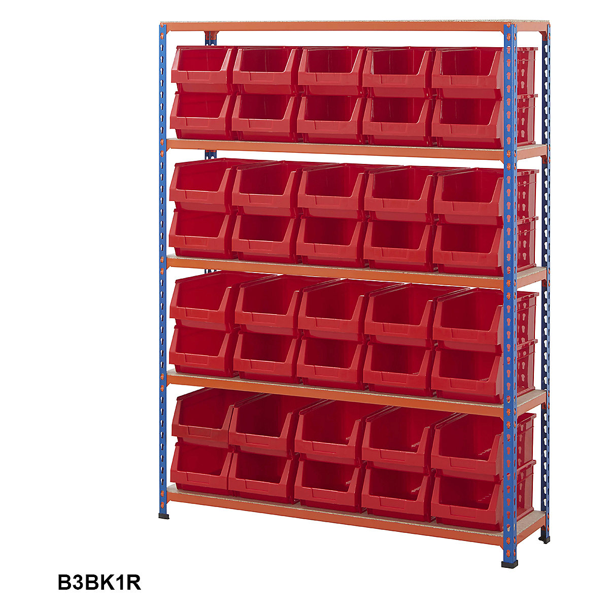 BiG200 Blue & Orange Shelving With Plastic Bins Kits (Product illustration 5)-4