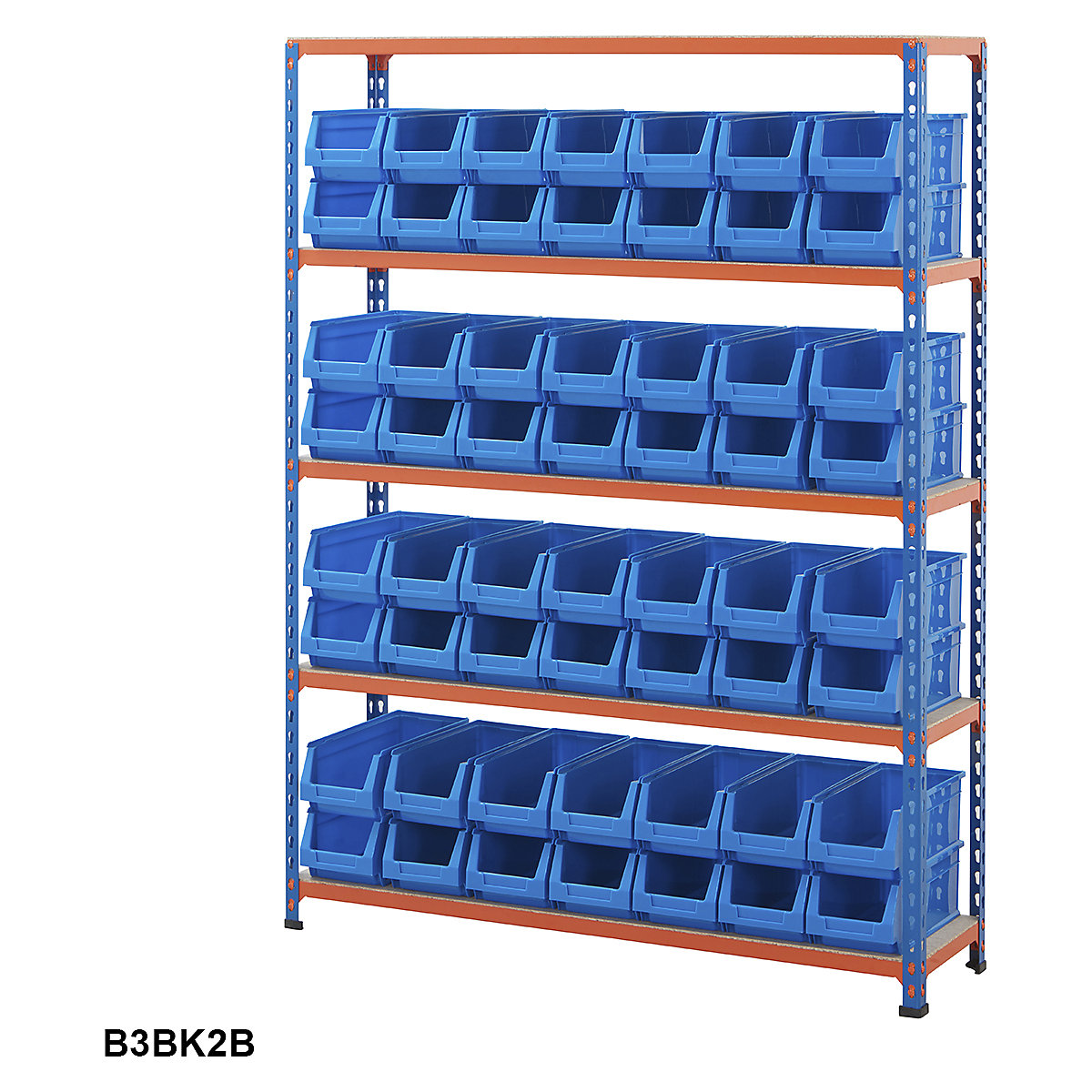 BiG200 Blue & Orange Shelving With Plastic Bins Kits (Product illustration 6)-5