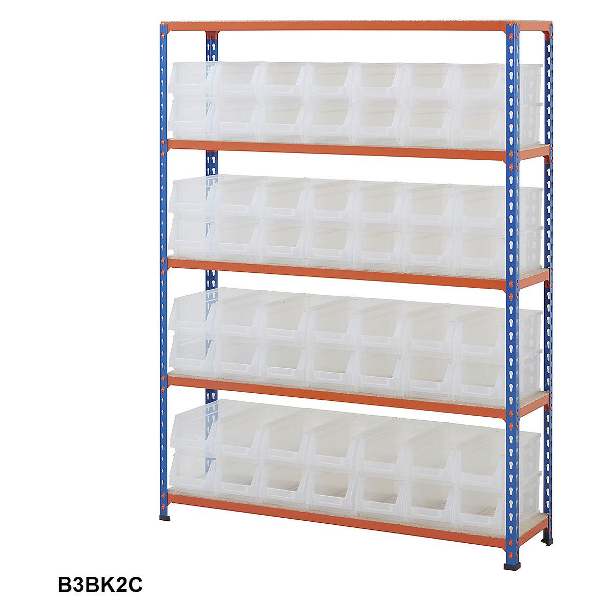 BiG200 Blue & Orange Shelving With Plastic Bins Kits (Product illustration 7)-6
