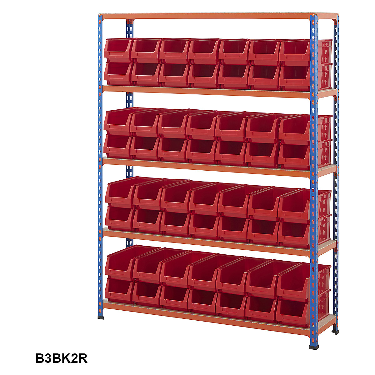 BiG200 Blue & Orange Shelving With Plastic Bins Kits (Product illustration 8)-7