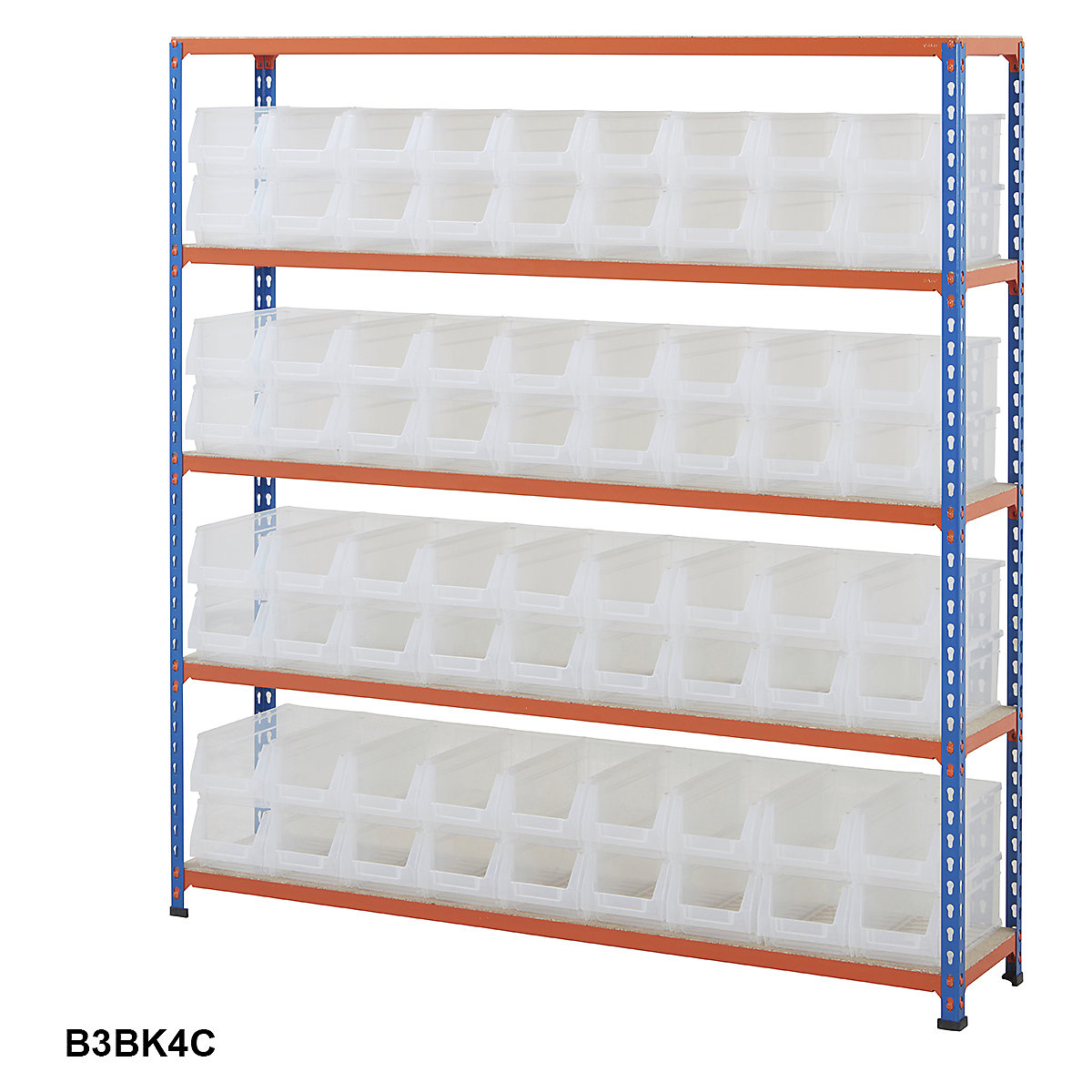 BiG200 Blue & Orange Shelving With Plastic Bins Kits (Product illustration 13)-12