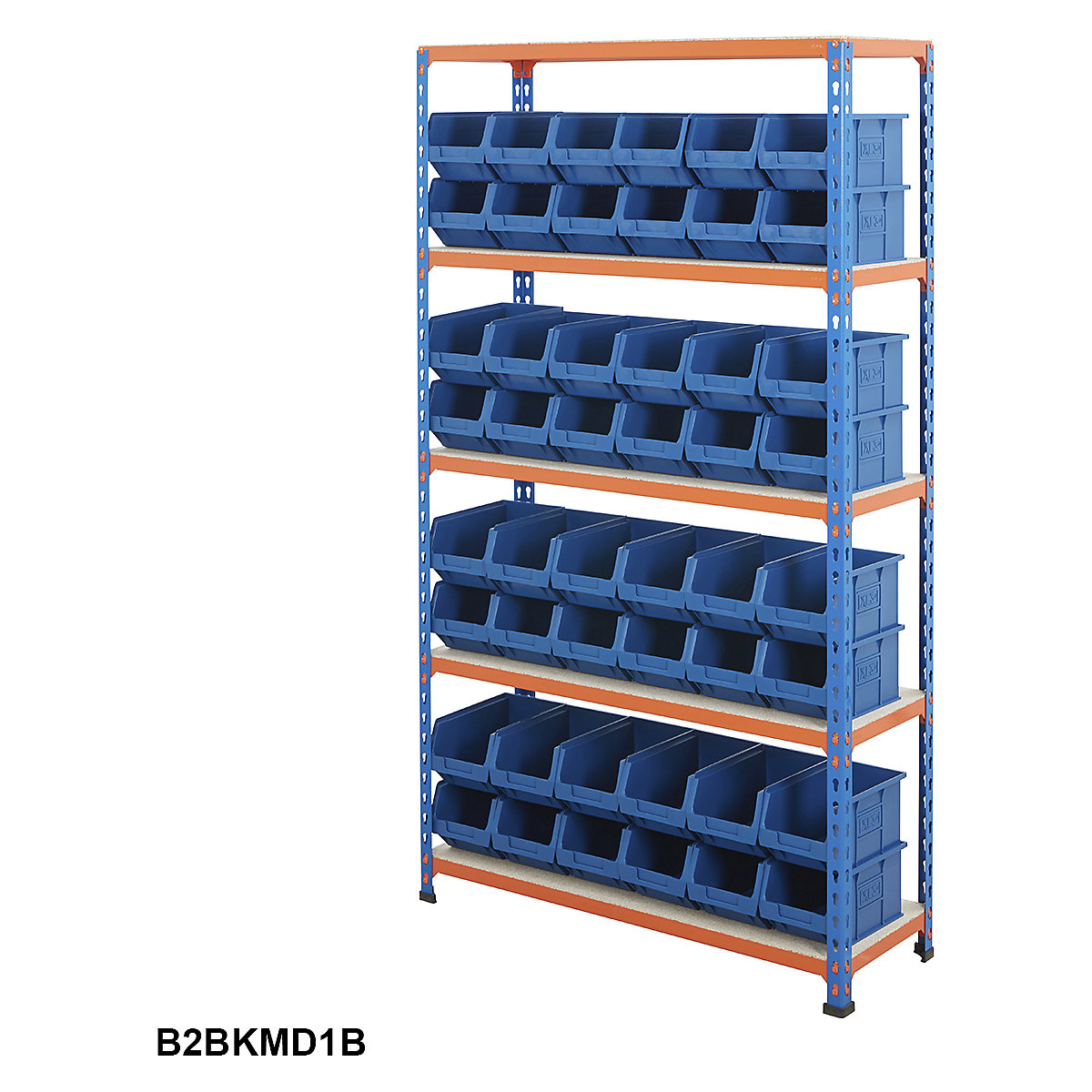 BiG200 Blue & Orange Shelving With Plastic Parts Bins Mega Deal (Product illustration 3)-2