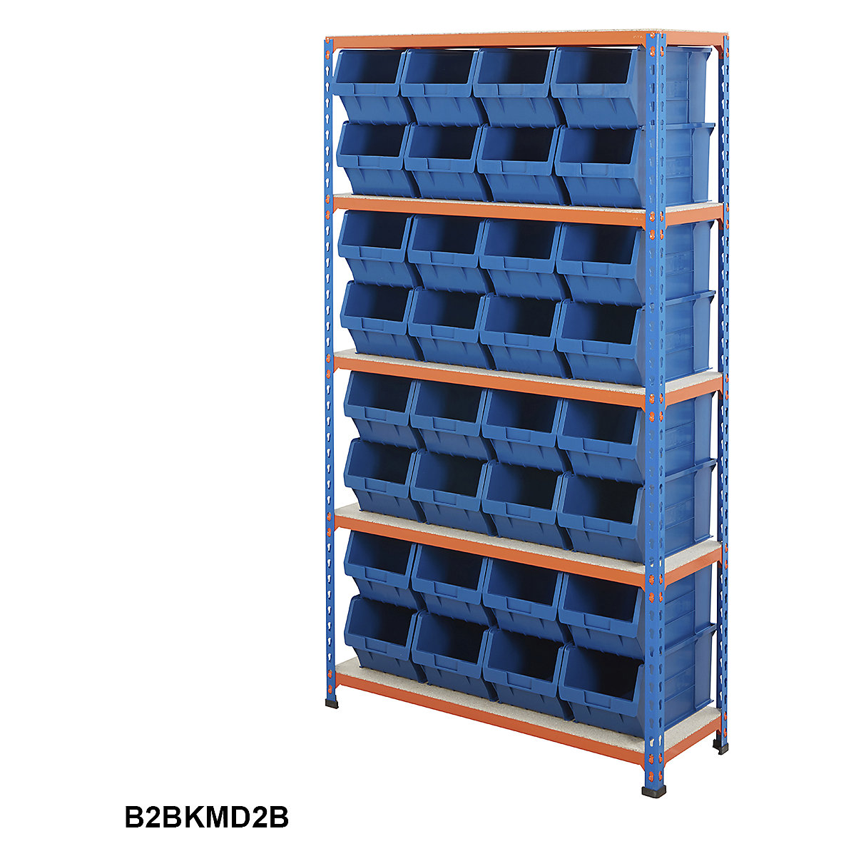 BiG200 Blue & Orange Shelving With Plastic Parts Bins Mega Deal (Product illustration 5)-4