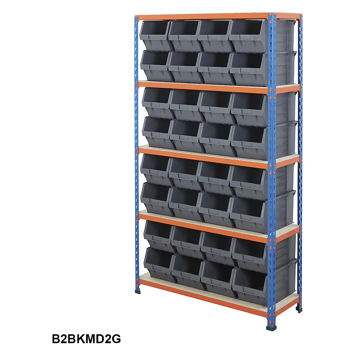 BiG200 Blue & Orange Shelving With Plastic Parts Bins Mega Deal (Product illustration 4)-3