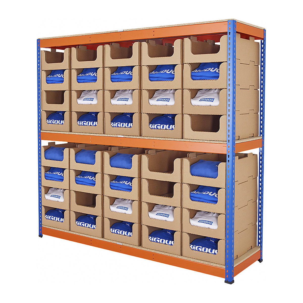 BiG400 Cardboard Stacking Pick Bin Shelving Kits (Product illustration 3)-2
