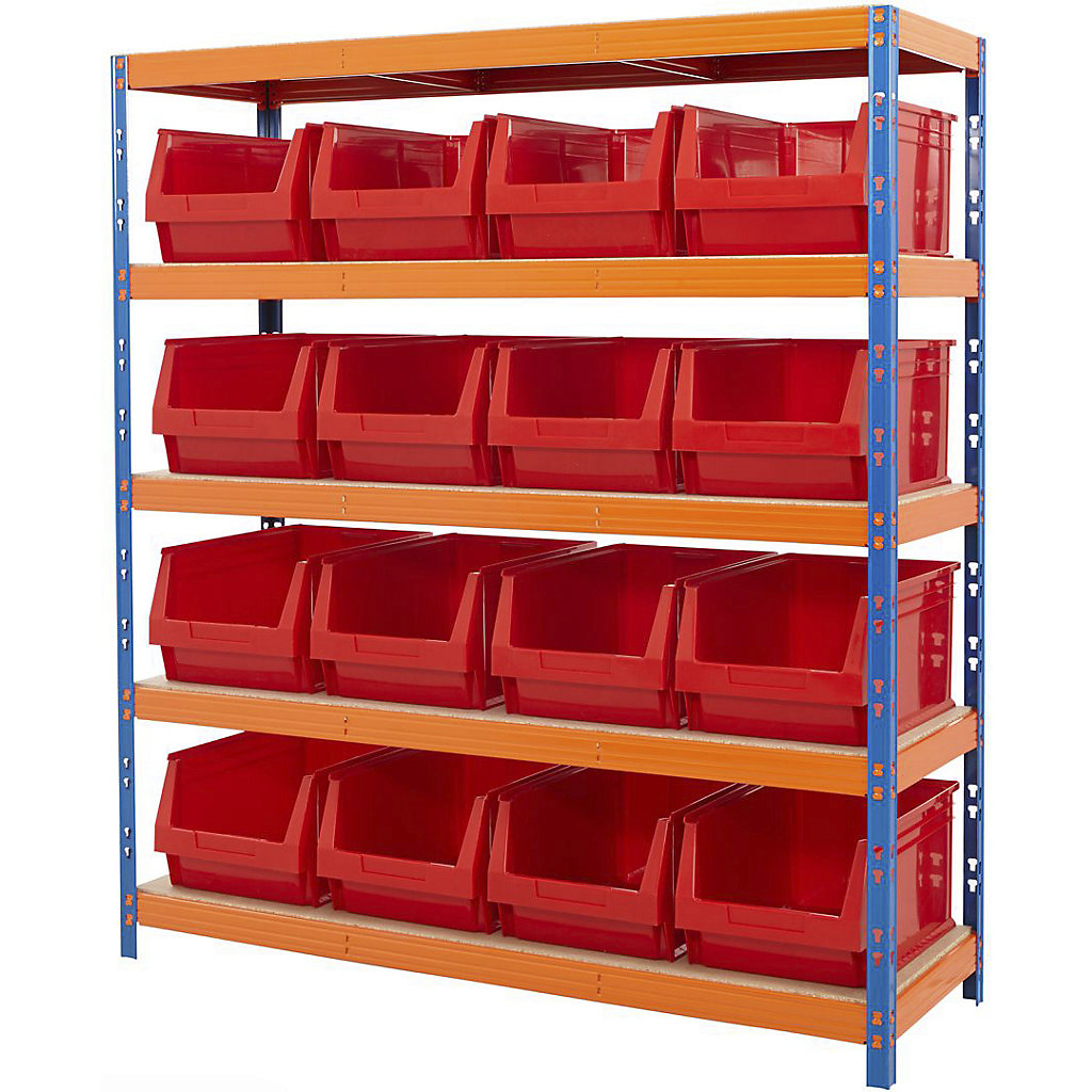 BiG400 Racking With Plastic Bins | Plastic Storage Bin Rack | BiGDUG