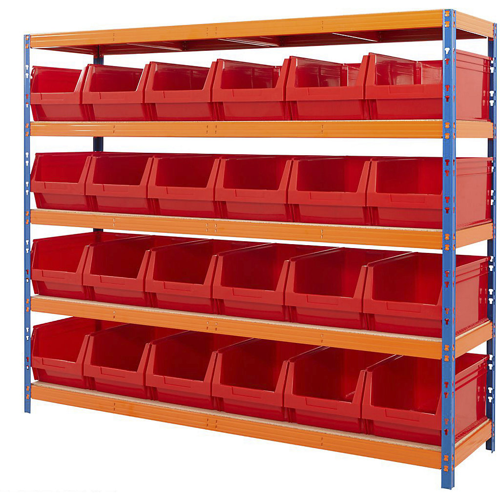 BiG400 Racking With Plastic Bins | Plastic Storage Bin Rack | BiGDUG