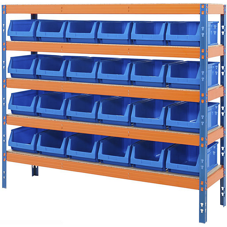 BiG400 Racking With Plastic Bins | Plastic Storage Bin Rack | BiGDUG