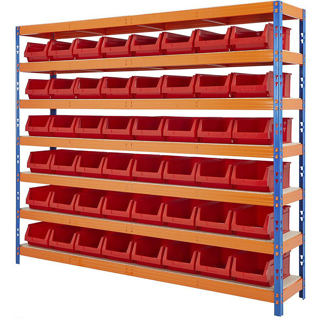 Large Racking Bins BiG400 Racking With Plastic Bins | Plastic Storage Bin Rack | BiGDUG
