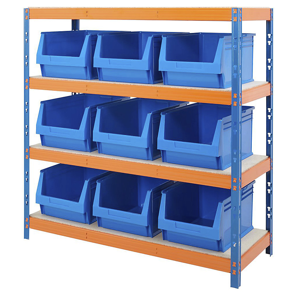 BiG400 Racking With Plastic Bins | Plastic Storage Bin Rack | BiGDUG