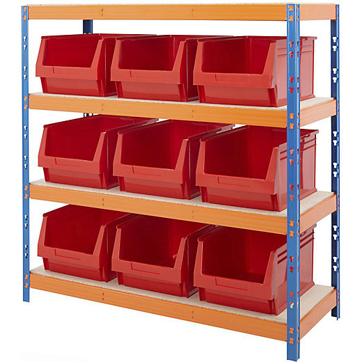BiG400 Racking With Plastic Bins | Plastic Storage Bin Rack | BiGDUG
