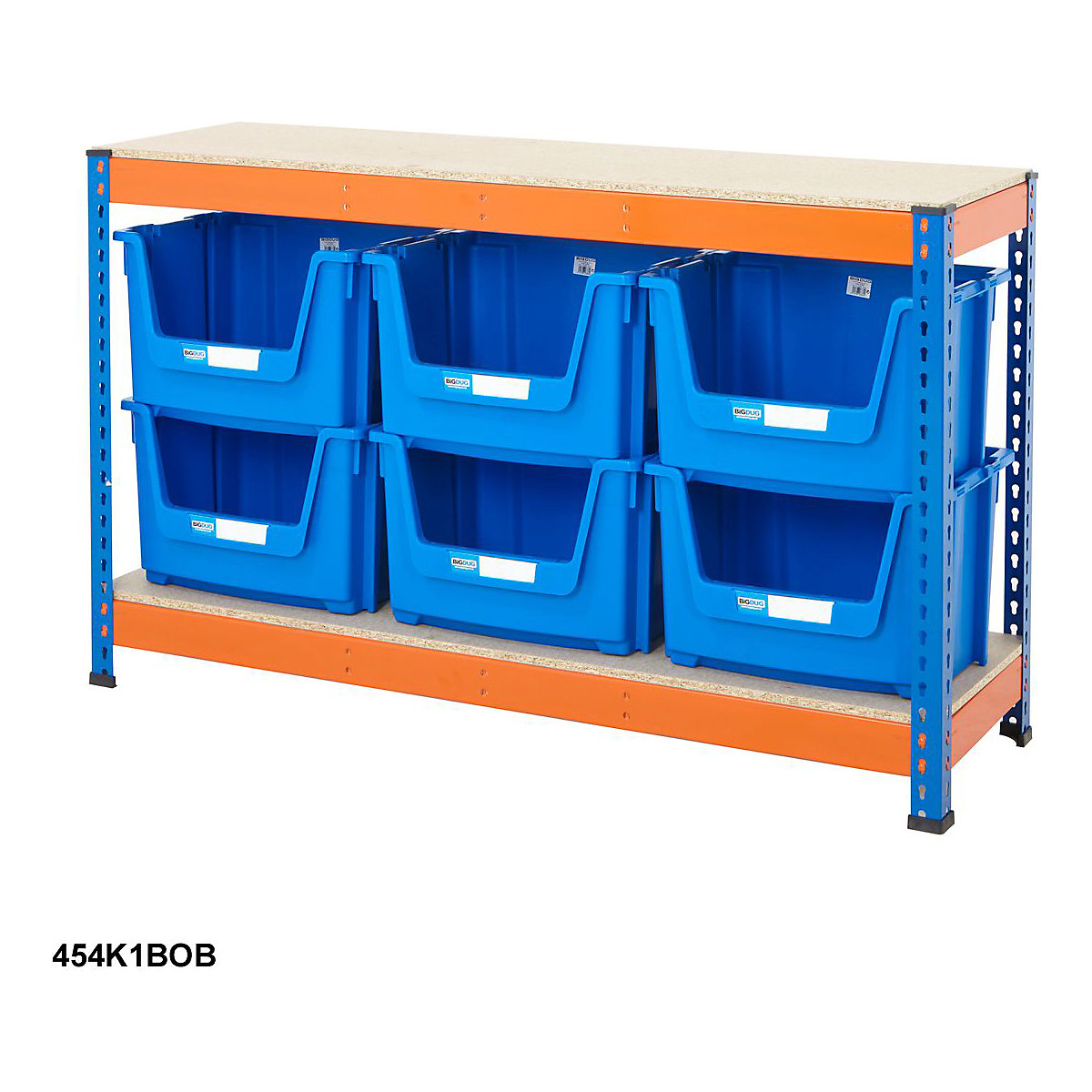 BiG400 Stacking Pick Bin Shelving Kits Blue & Orange (Product illustration 3)-2