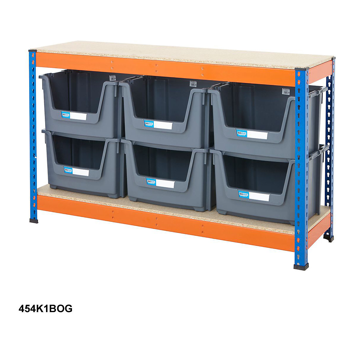 BiG400 Stacking Pick Bin Shelving Kits Blue & Orange (Product illustration 5)-4