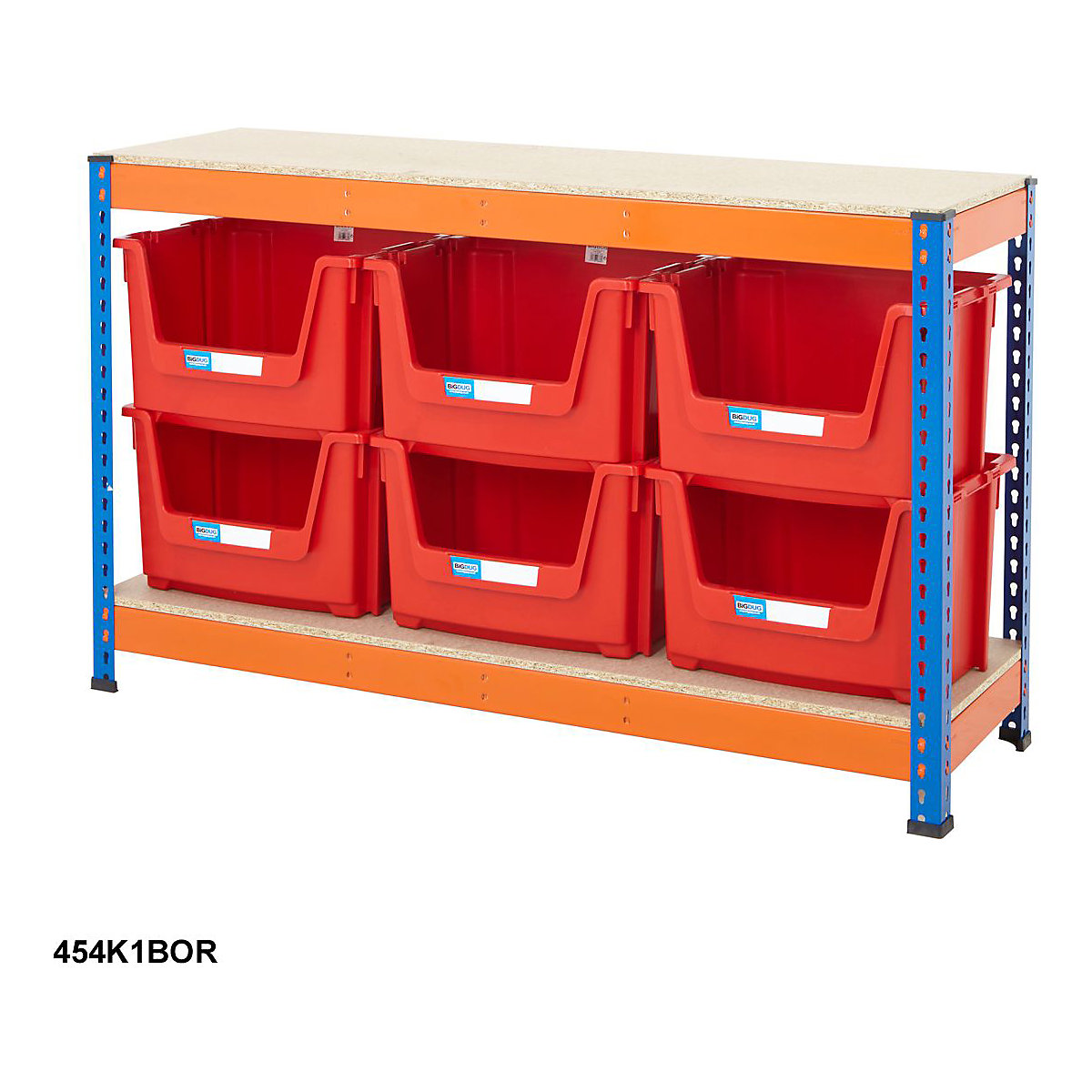 BiG400 Stacking Pick Bin Shelving Kits Blue & Orange (Product illustration 6)-5