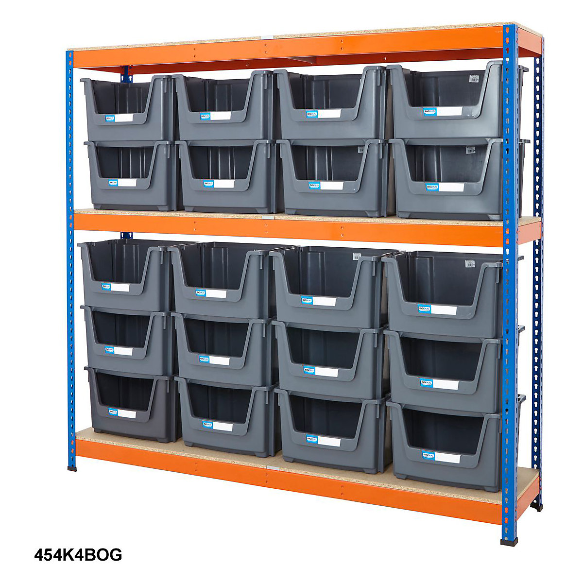 BiG400 Stacking Pick Bin Shelving Kits Blue & Orange (Product illustration 9)-8
