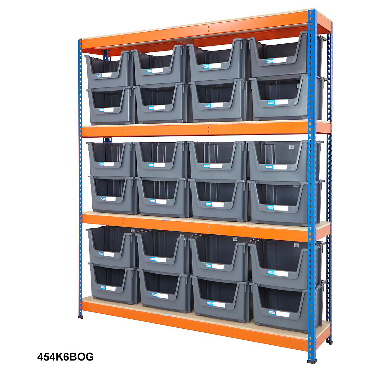 BiG400 Stacking Pick Bin Shelving Kits Blue & Orange (Product illustration 13)-12