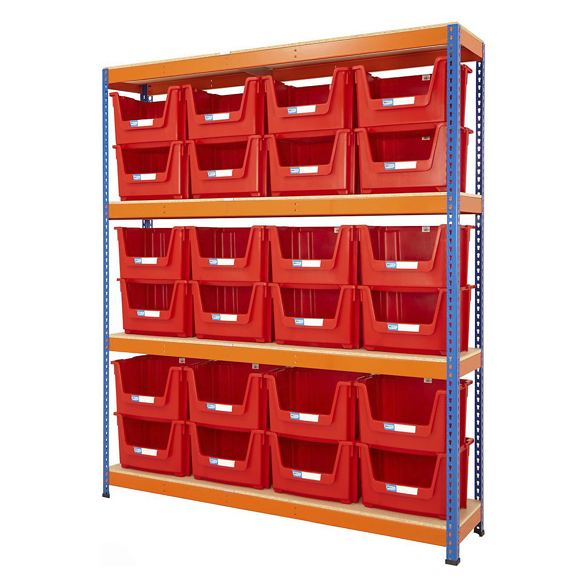 BiG400 Stacking Pick Bin Shelving Kits Blue & Orange