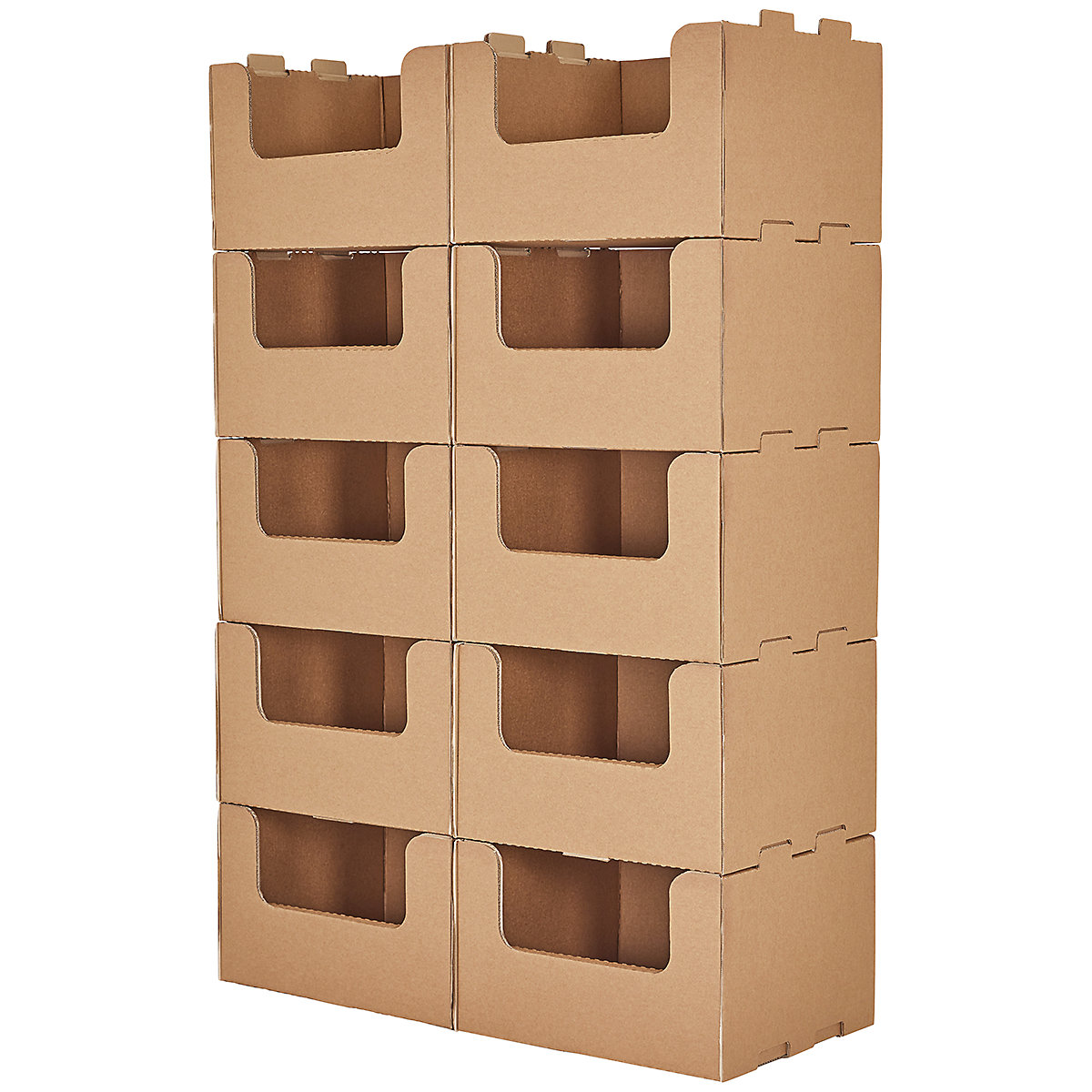 BiGDUG Essentials Cardboard Stacking Pick Bins