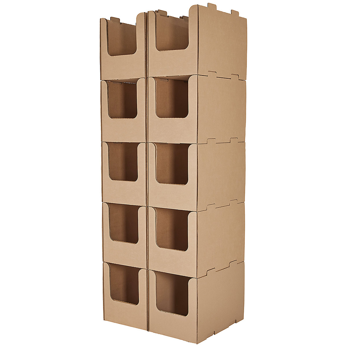 BiGDUG Essentials Cardboard Stacking Pick Bins