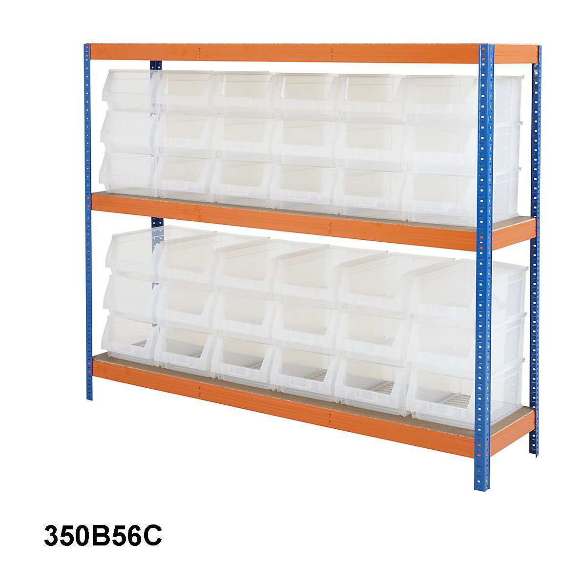 BiGDUG Essentials Industrial Shelving with Plastic Parts Bins (Product illustration 4)-3