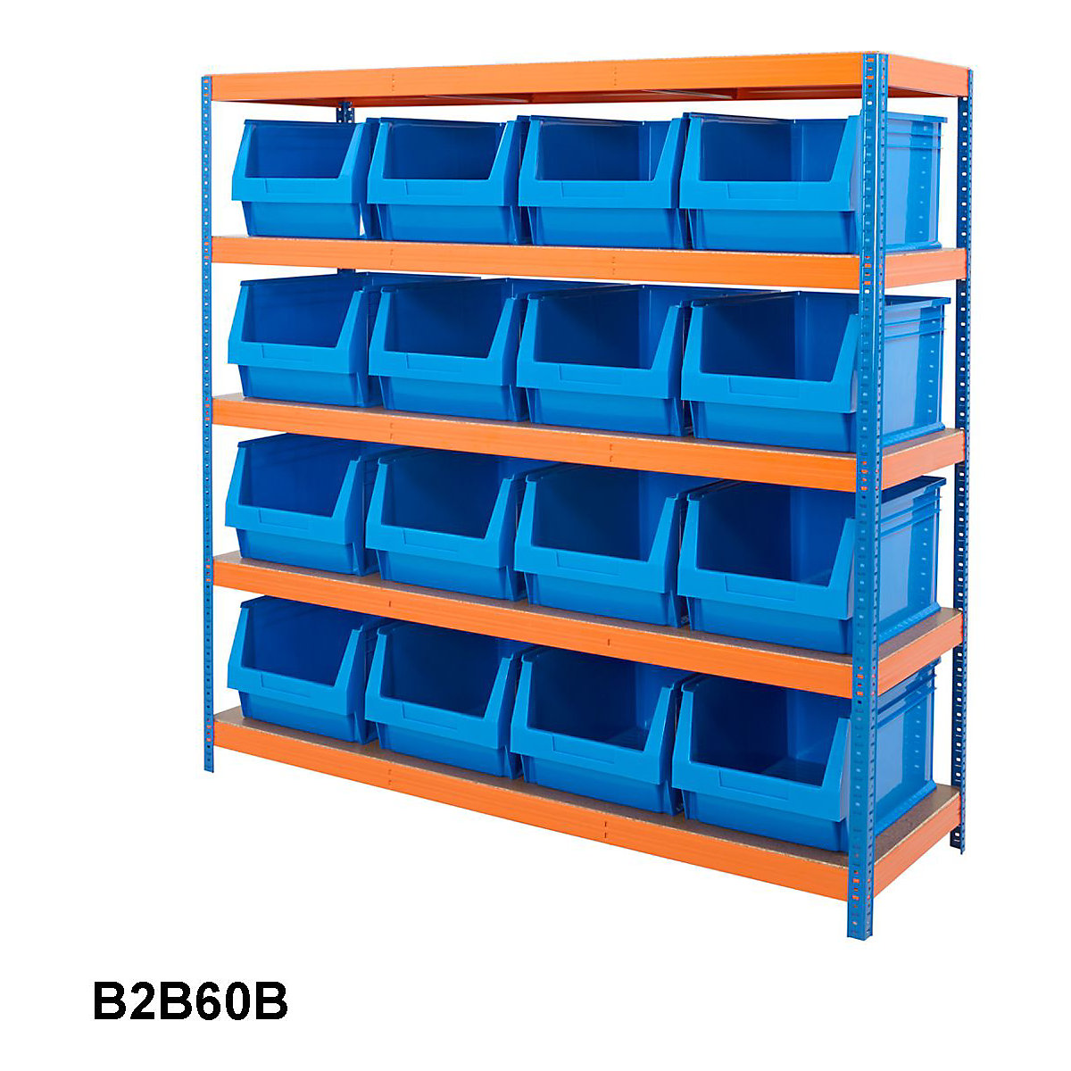 BiGDUG Essentials Industrial Shelving with Plastic Parts Bins (Product illustration 6)-5