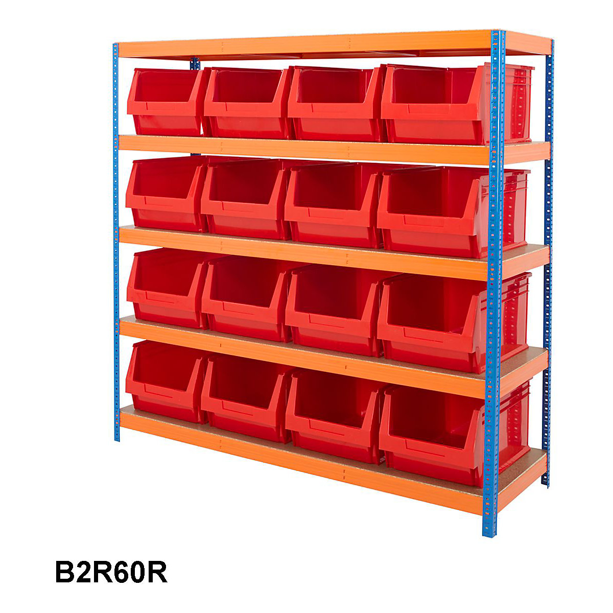 BiGDUG Essentials Industrial Shelving with Plastic Parts Bins (Product illustration 8)-7