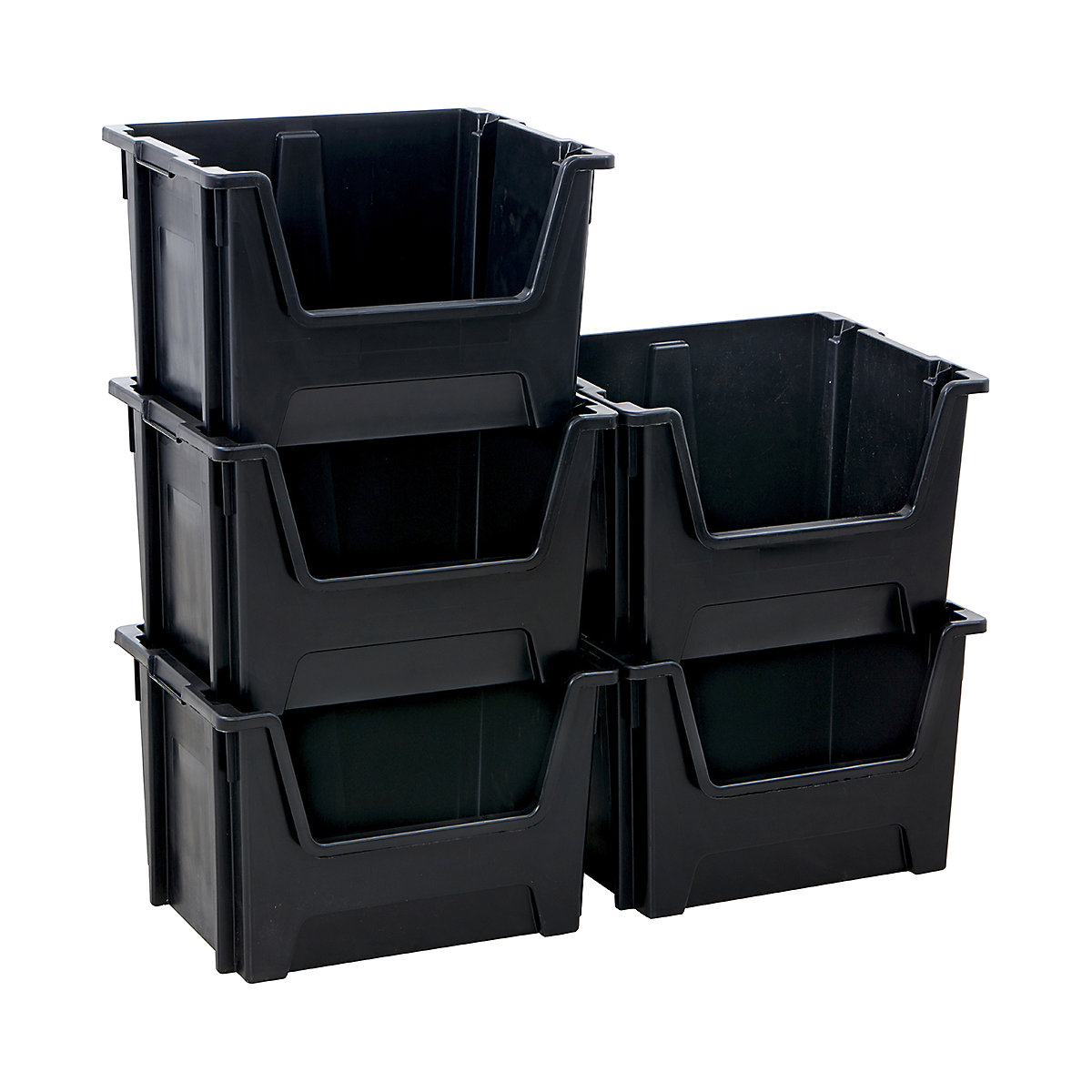 BiGDUG Essentials Large Recycled Plastic Stacking Pick Bins - Bulk Buy Deals