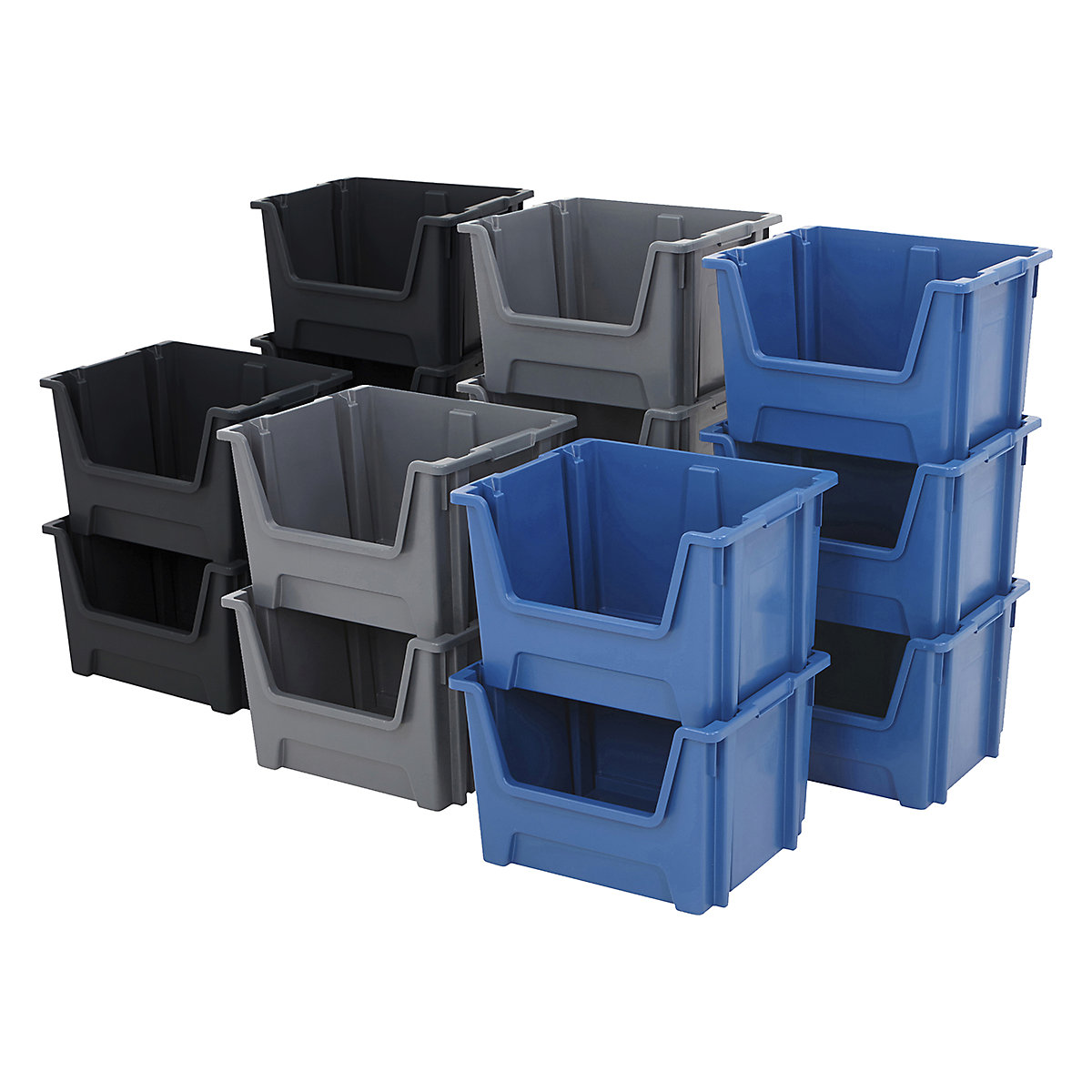 BiGDUG Essentials Large Recycled Plastic Stacking Pick Bins (Product illustration 2)-1
