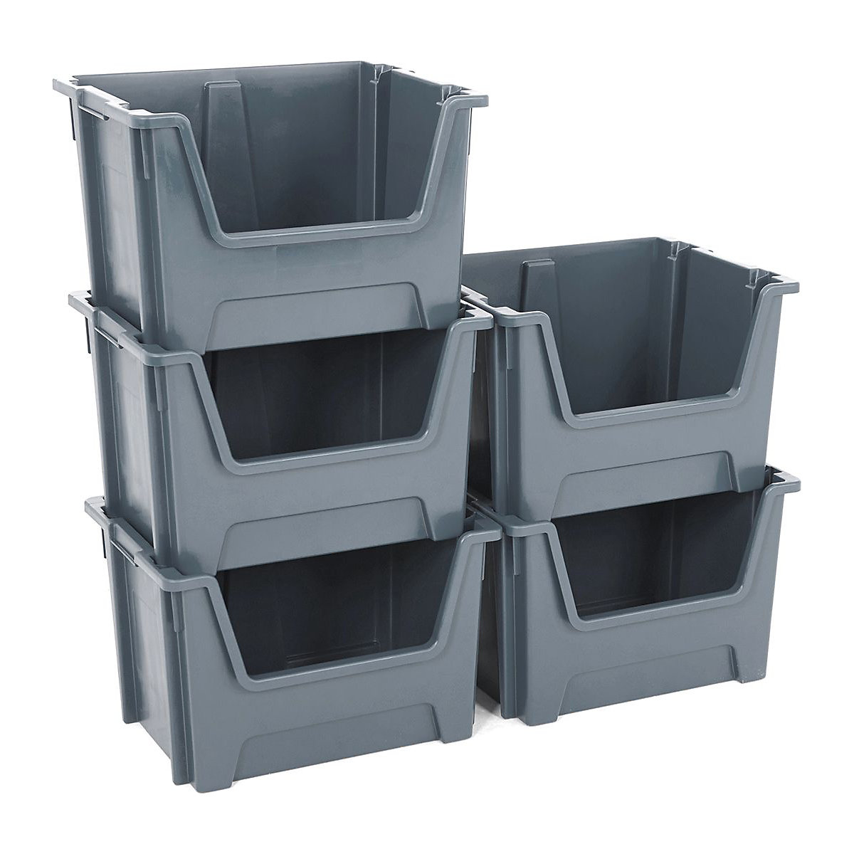 BiGDUG Essentials Large Recycled Plastic Stacking Pick Bins (Product illustration 4)-3