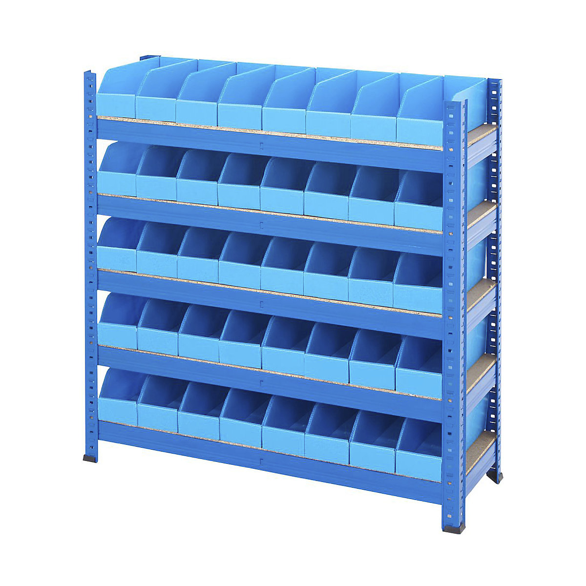 BiGDUG Essentials Shelving with Correx Plastic Parts Bins Kit