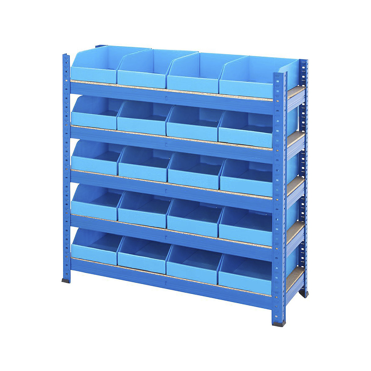 BiGDUG Essentials Shelving with Correx Plastic Parts Bins Kit