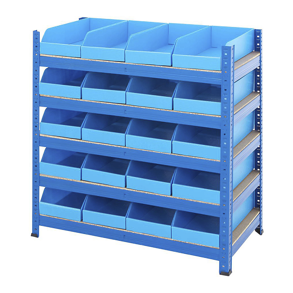 BiGDUG Essentials Shelving & Correx® Plastic Parts Bins Kit | BiGDUG