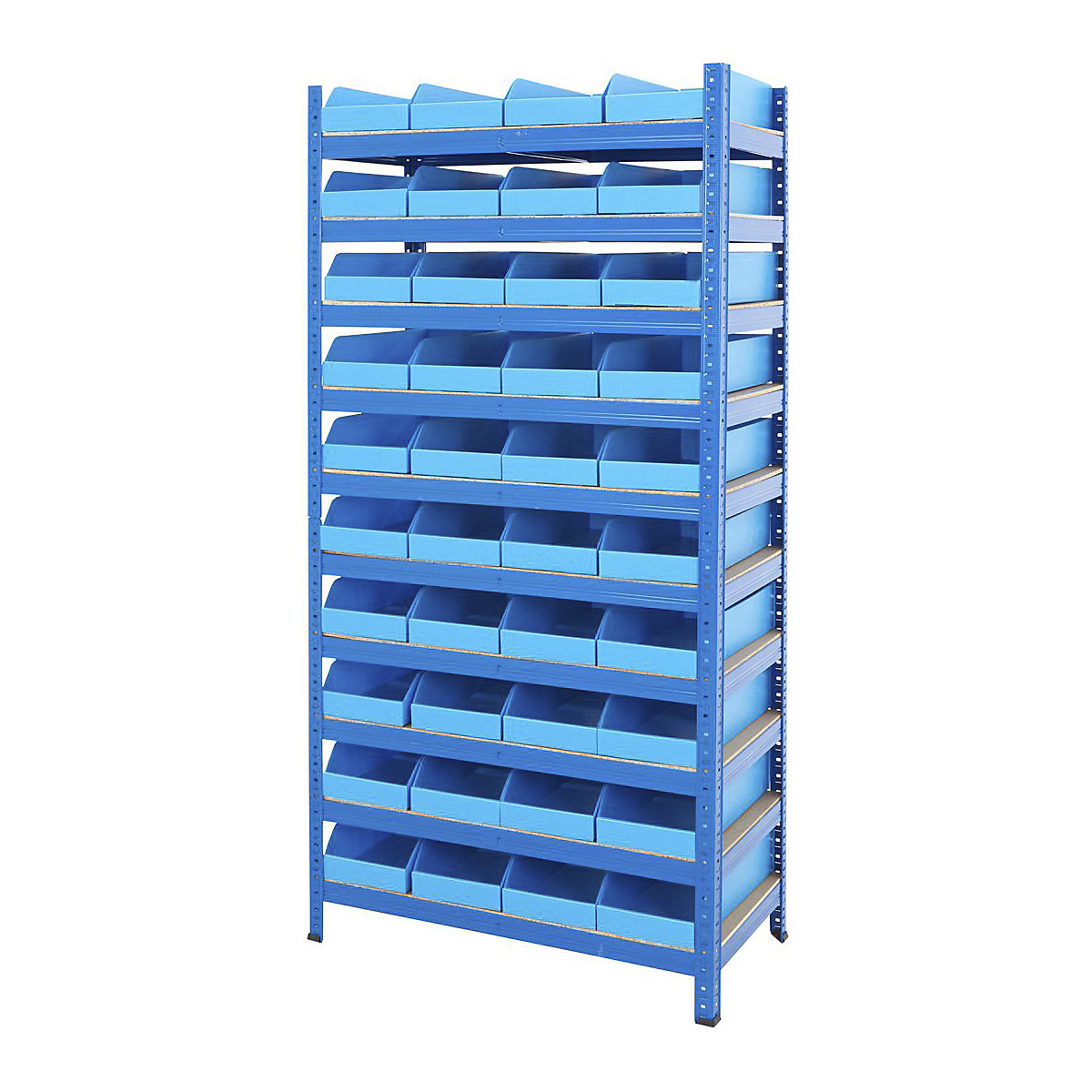 BiGDUG Essentials Shelving with Correx Plastic Parts Bins Kit