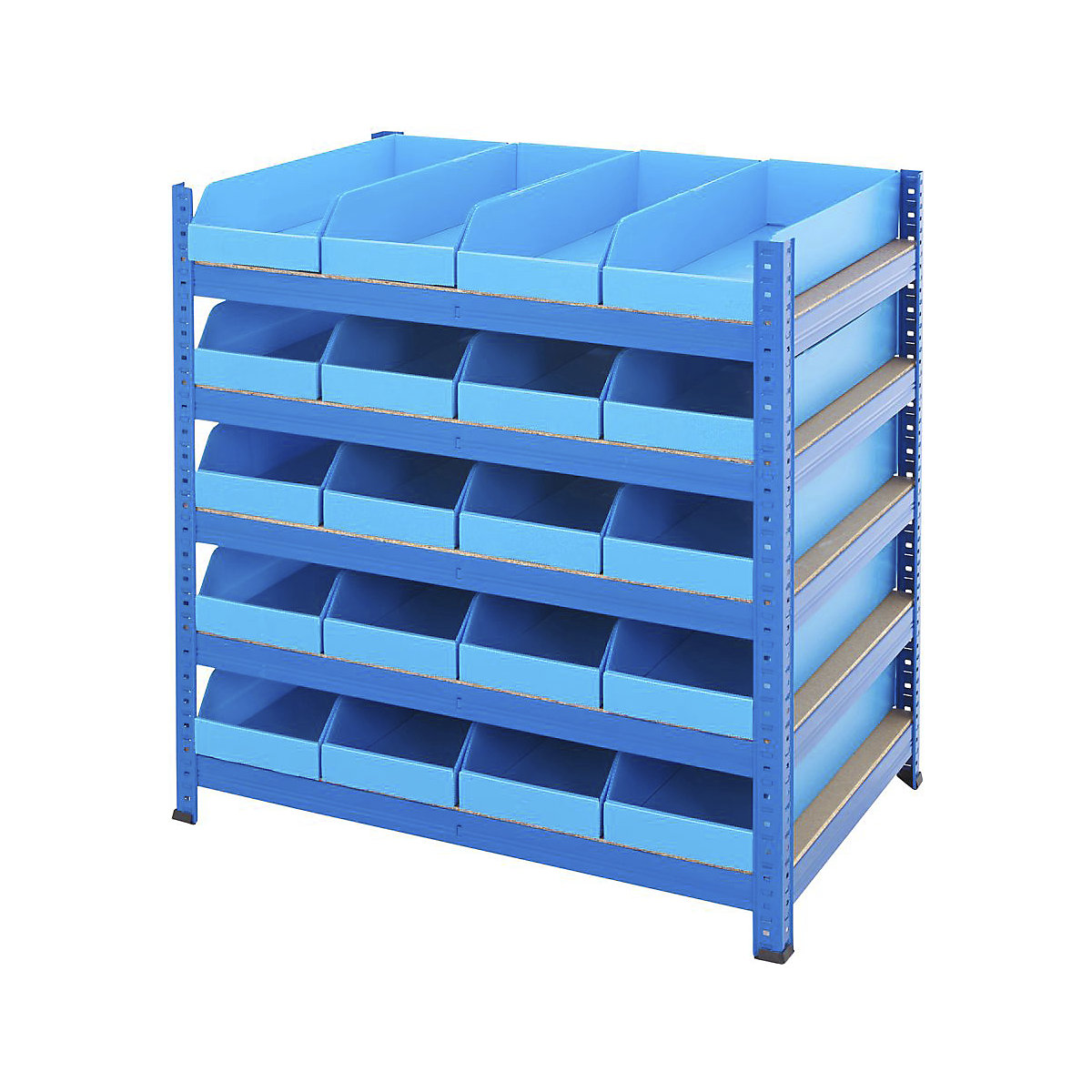 BiGDUG Essentials Shelving with Correx Plastic Parts Bins Kit