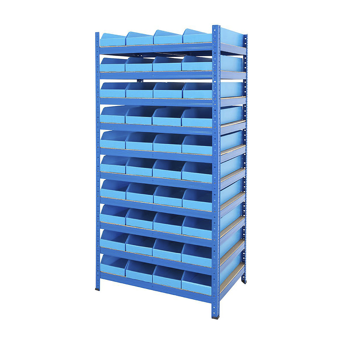 BiGDUG Essentials Shelving with Correx Plastic Parts Bins Kit