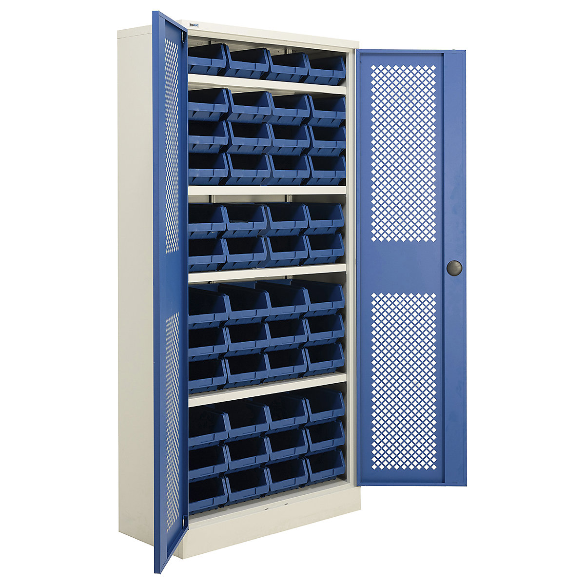 BiGDUG Essentials Steel Workplace Cupboards with Plastic Parts Bins