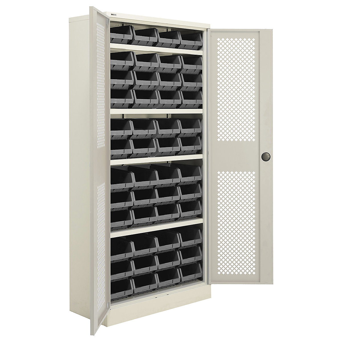 BiGDUG Essentials Steel Workplace Cupboards with Plastic Parts Bins